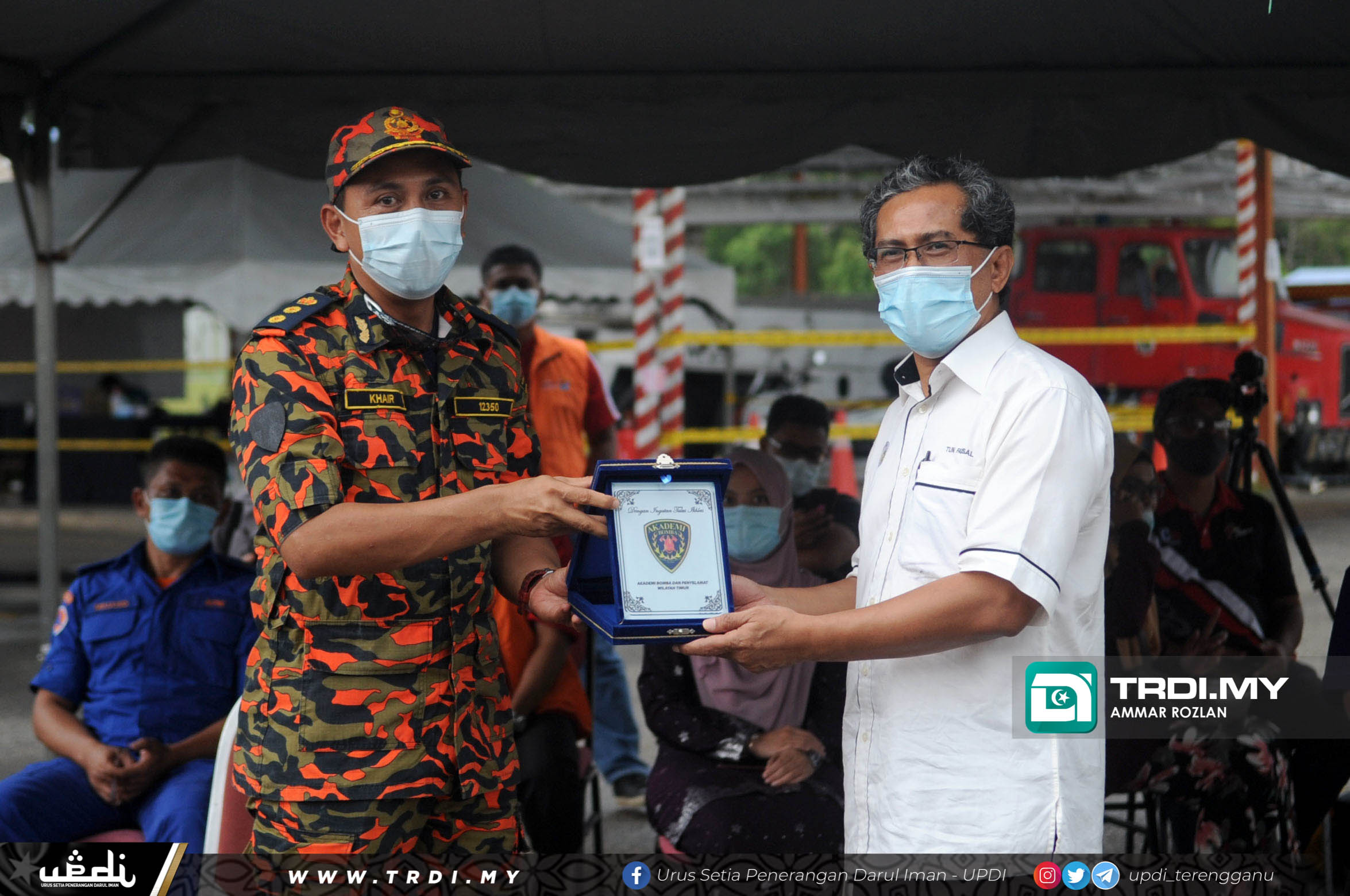 Pameran dan demonstrasi oleh pihak bomba anjuran Jawatankuasa Pengurusan Bencana daerah Marang