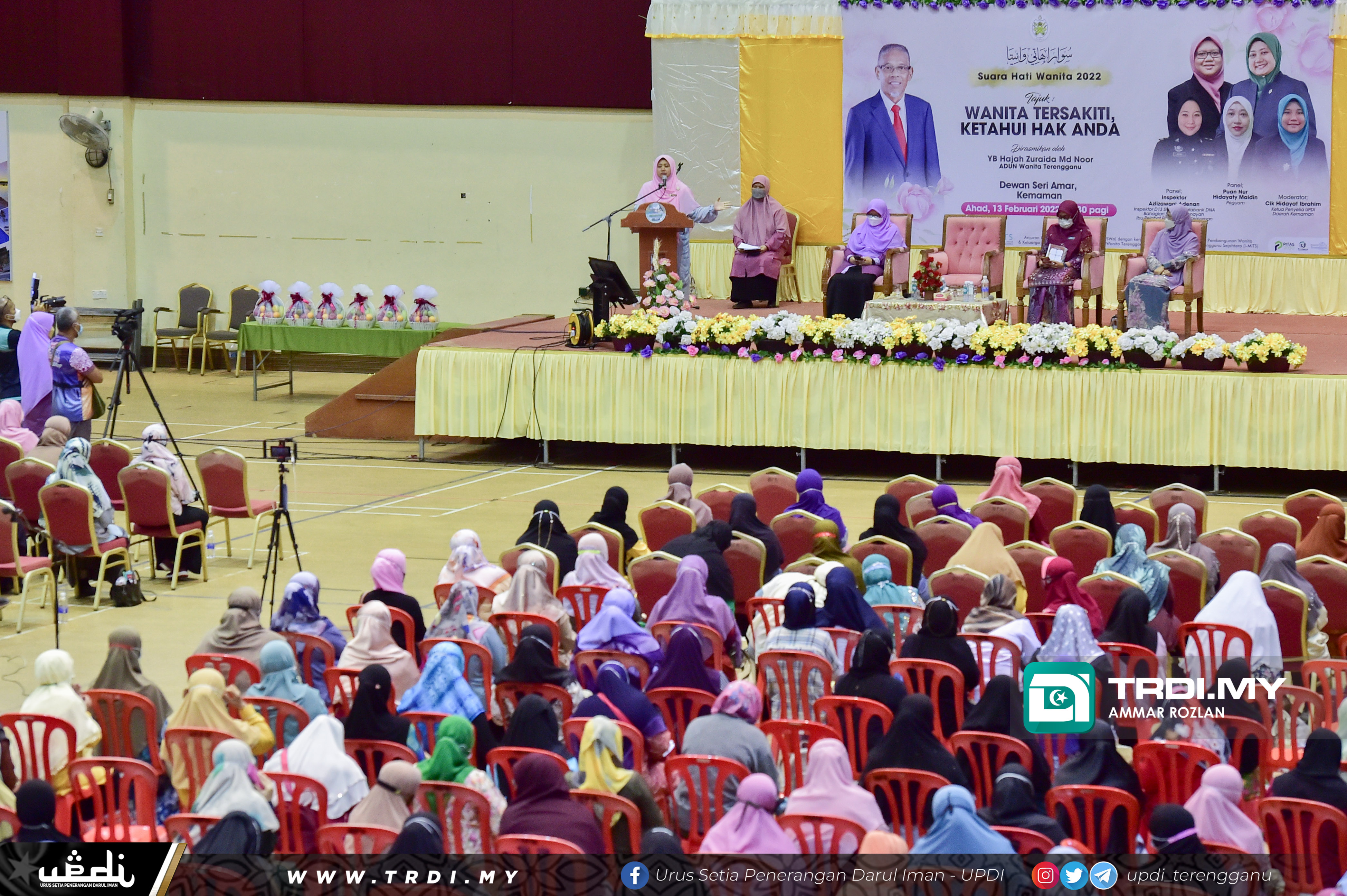 YB Hajah Zuraida Md Noor, Adun Wanita Terengganu merasmikan Program Suara Hati Wanita 2022 