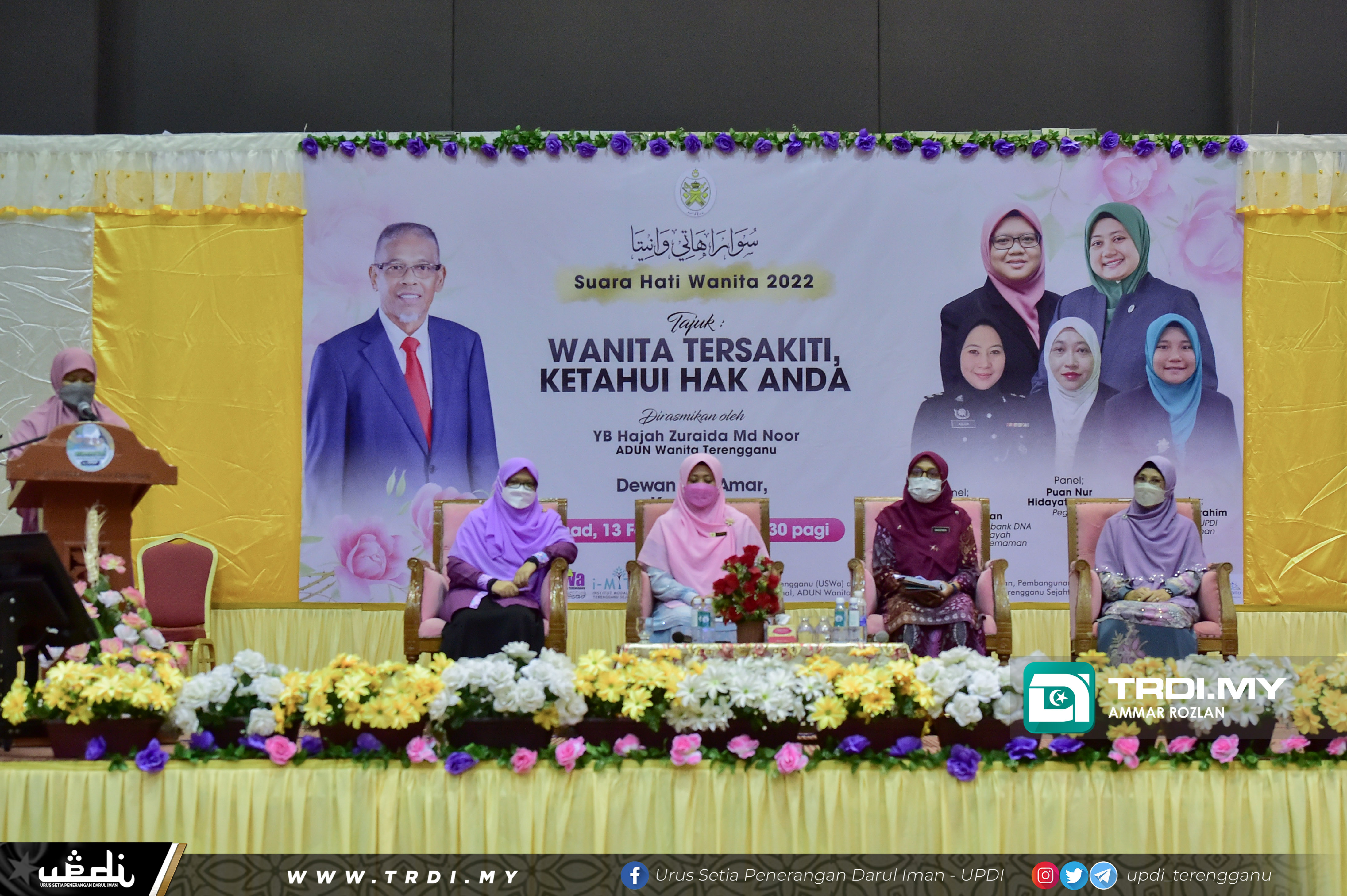 YB Hajah Zuraida Md Noor, Adun Wanita Terengganu merasmikan Program Suara Hati Wanita 2022 