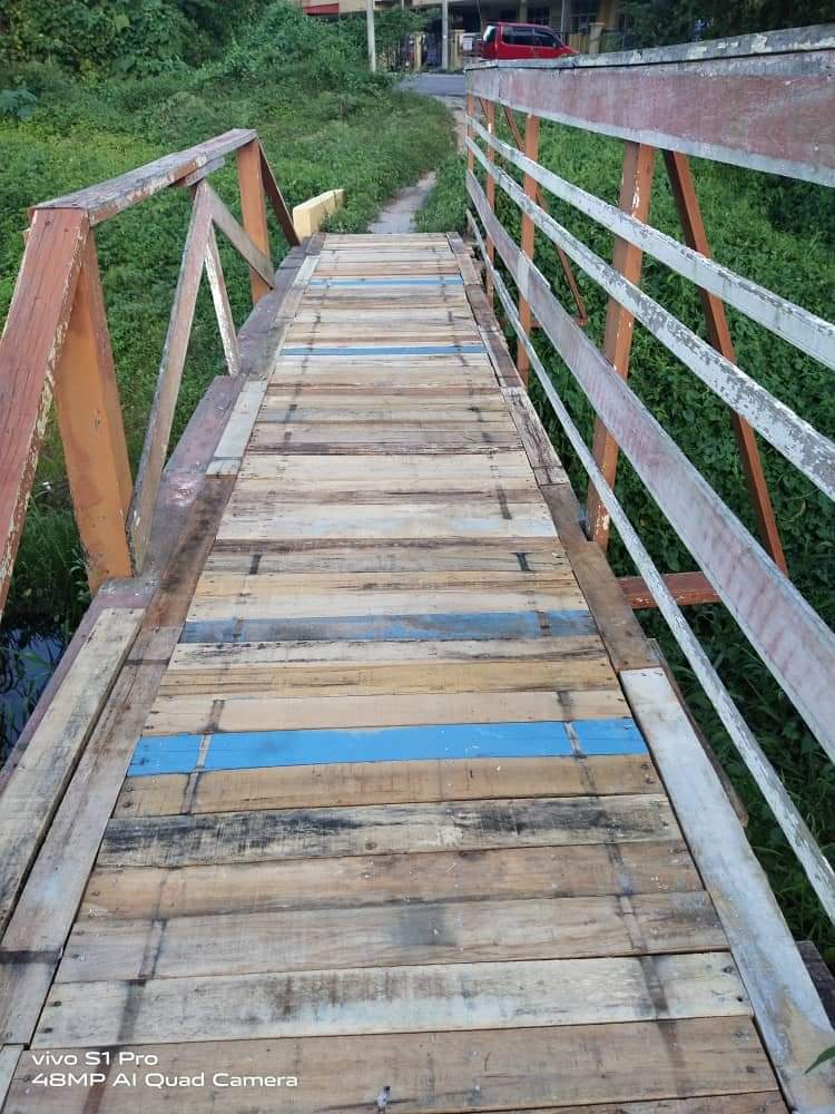 Jambatan Alternatif Taman Indah Sari Ke Masjid, Sekolah Siap Dibaiki