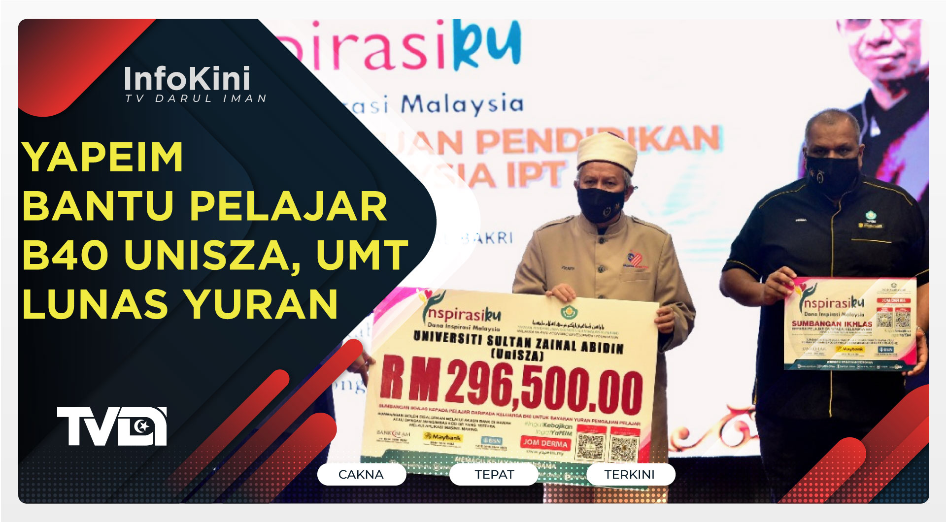 YaPEIM Bantu Pelajar B40 UniSZA, UMT Lunas Yuran