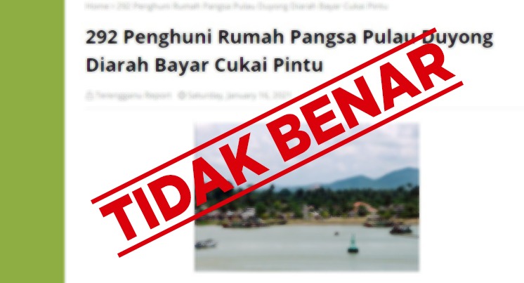 Dakwaan Rakyat Diarah Bayar Cukai Pintu Tidak Benar