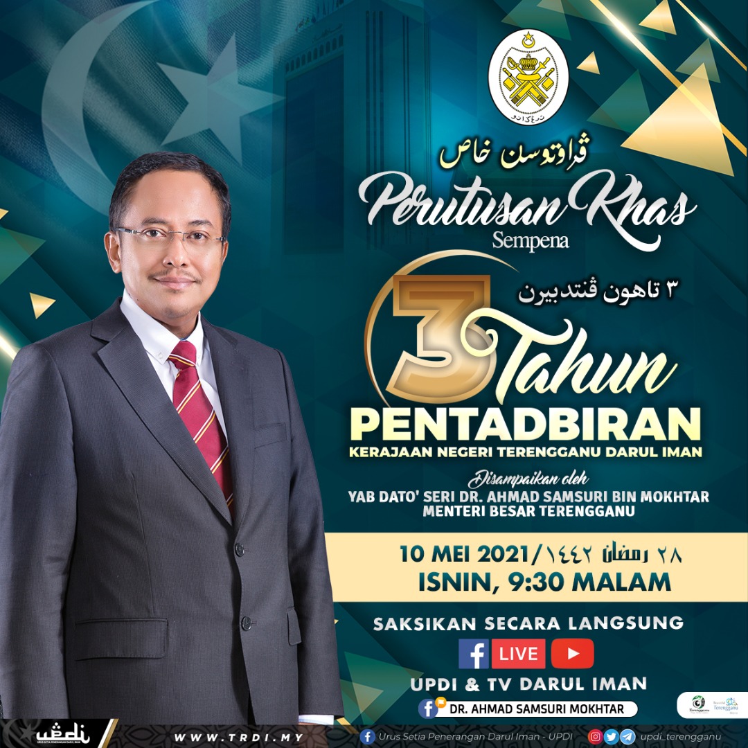 MB Terengganu Sampaikan Perutusan Khas Malam Ini