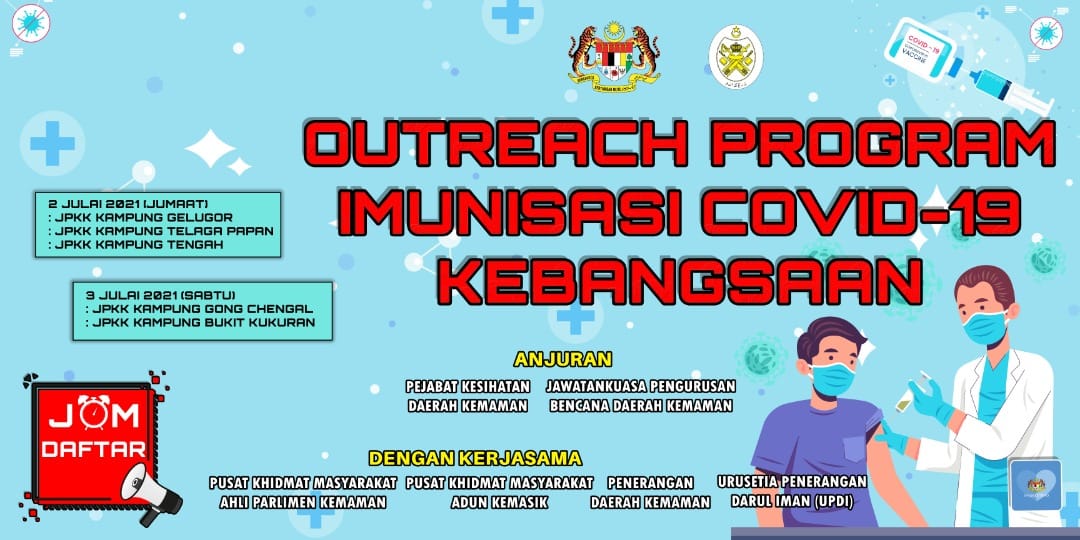 Kemasik Giatkan OutReach Program Imunisasi Covid-19 Kebangsaan