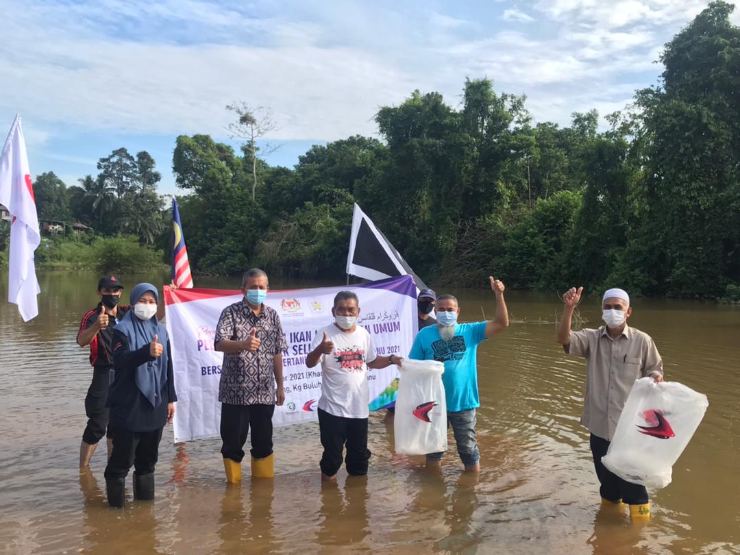 22 Ribu Lebih Benih Ikan Dan Udang Dilepaskan Di Sungai Berang