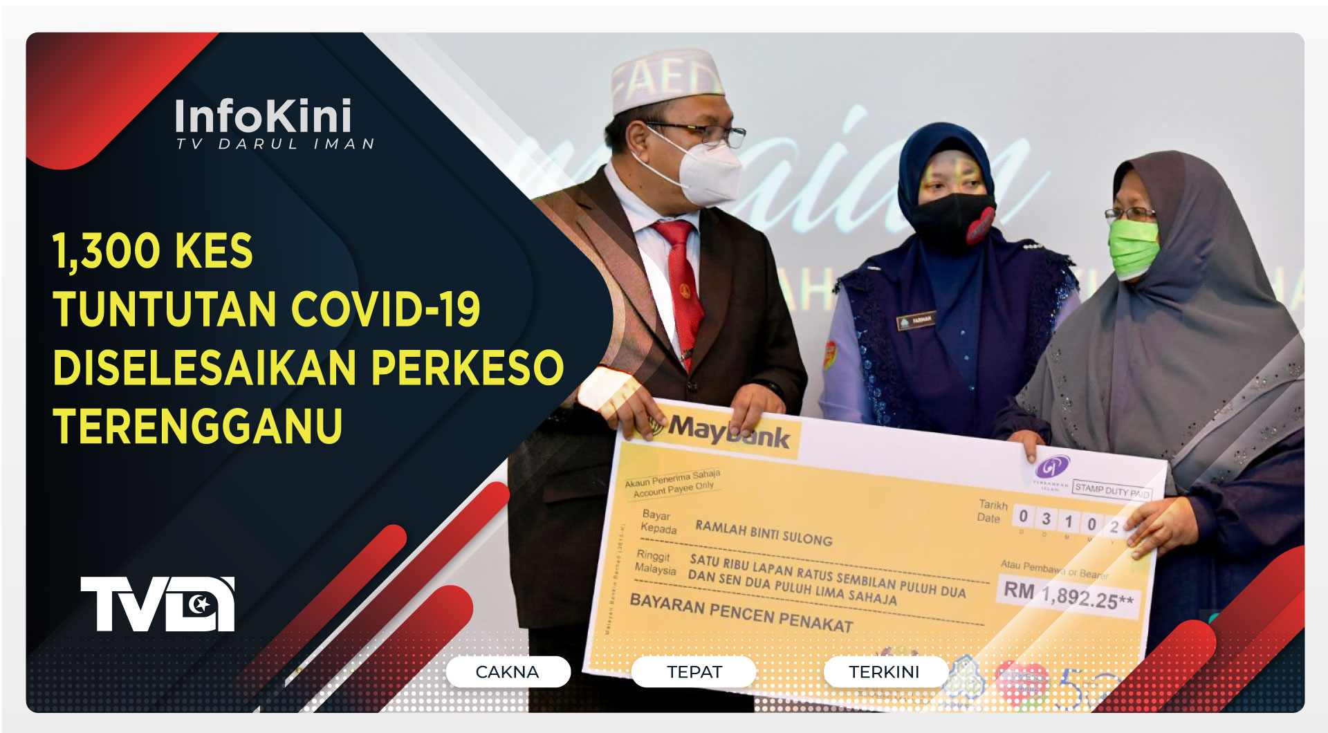 1,300 Kes Tuntutan Covid-19 Diselesaikan PERKESO Terengganu