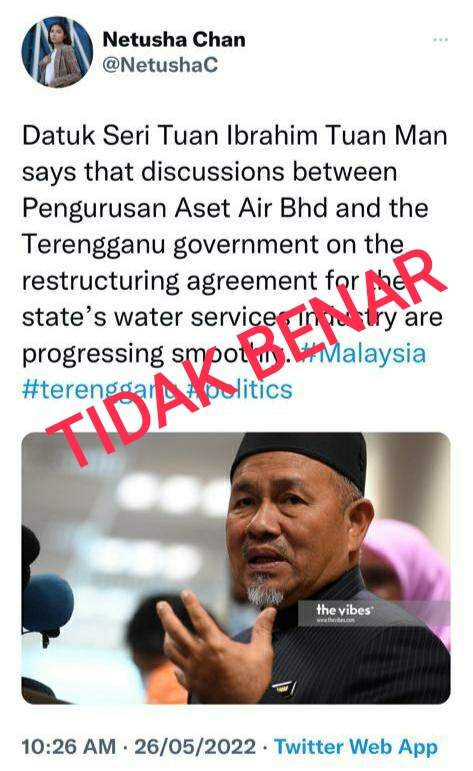 MB Terengganu Sahkan Dakwaan 'Netusha Chan' Tidak Benar