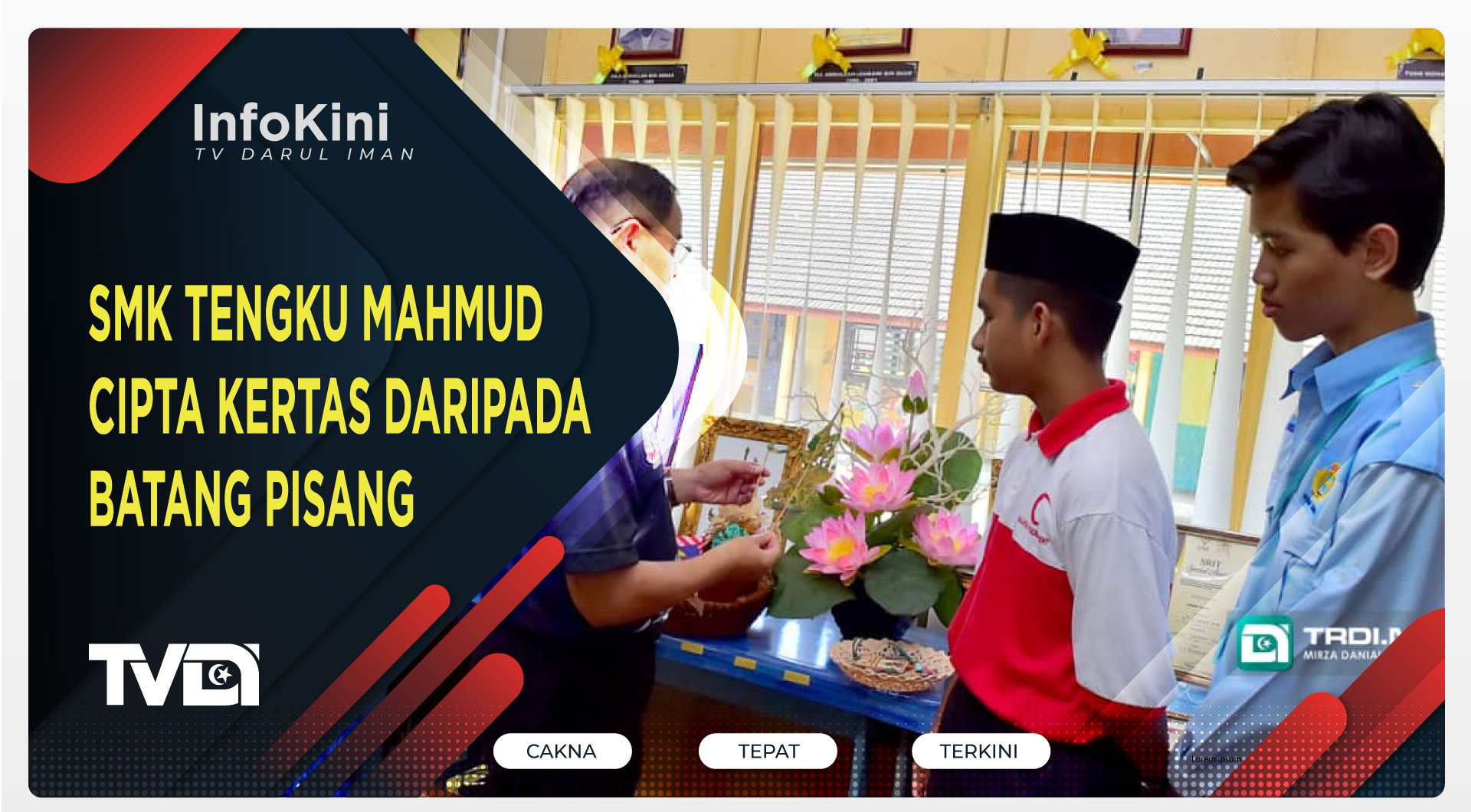 SMK Tengku Mahmud Cipta Kertas Daripada Batang Pisang