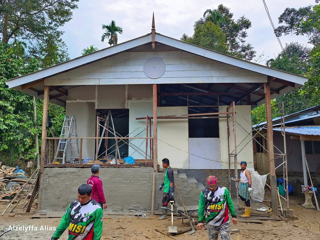 Rumah Baharu Mangsa Banjir Siap Bina Tiga Hari