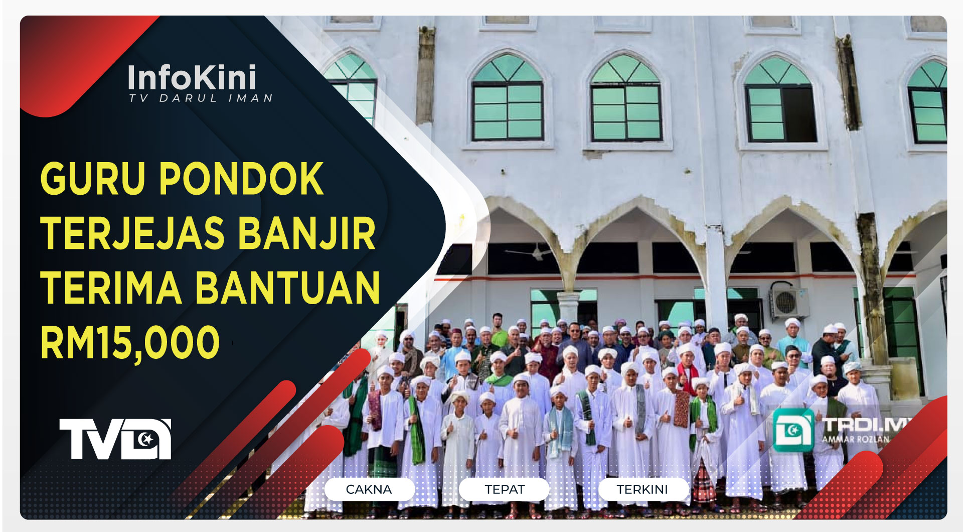 Guru Pondok Terjejas Banjir Terima Bantuan RM15,000