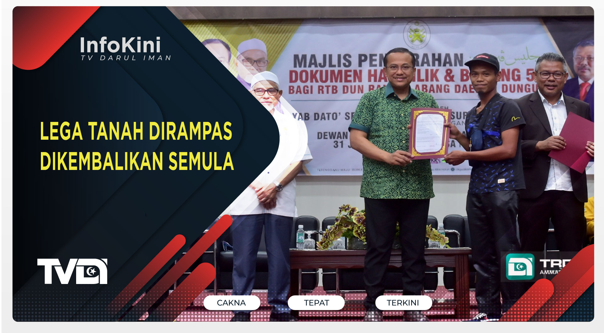 Lega Tanah Dirampas Dikembalikan Semula