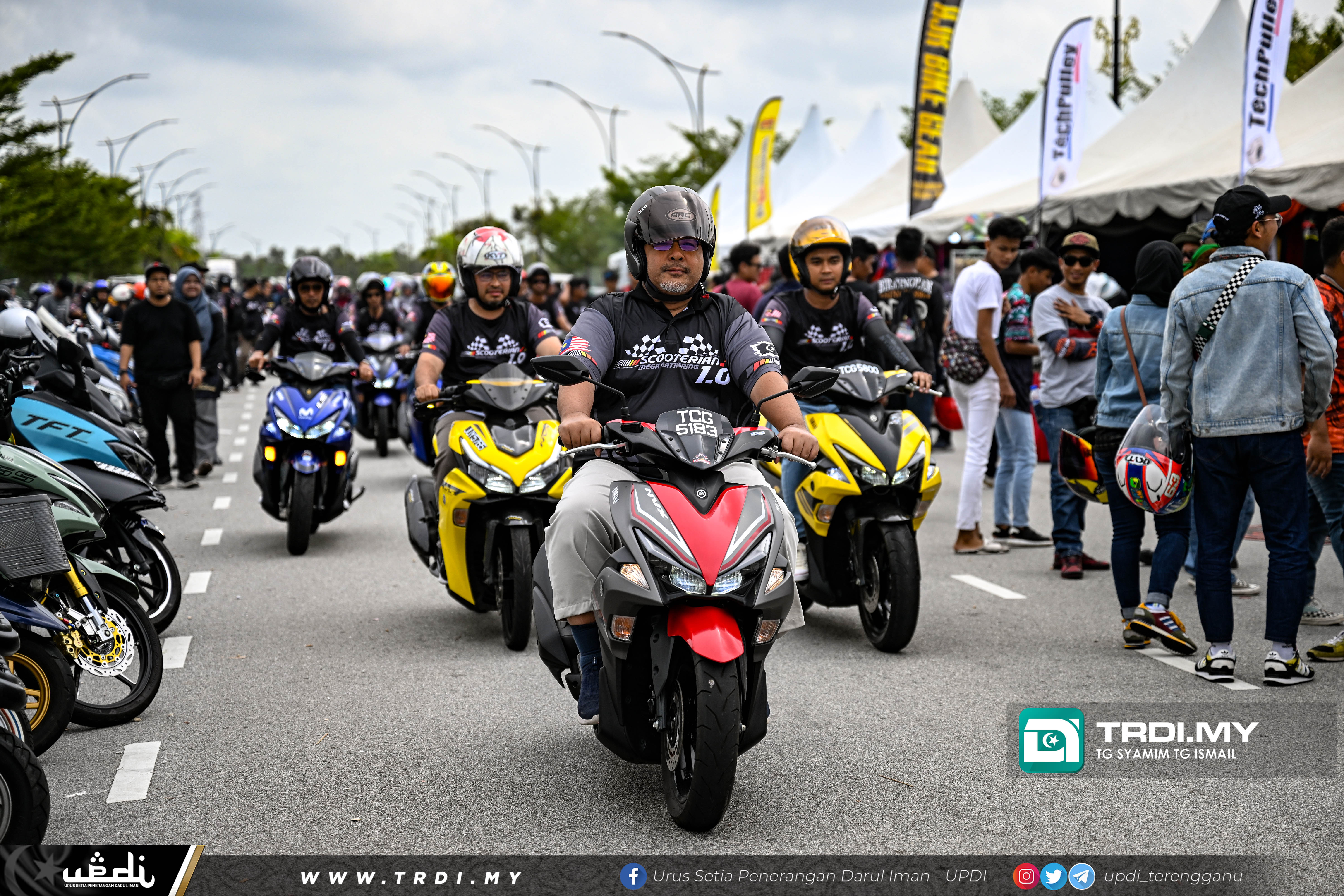 YB Ustaz Wan Sukairi menghadiri Program Scooterian Mega Gathering 2023 bertempat di Taman Tasik, Kuala Nerus, Bandar Al-Wathiqu Billah