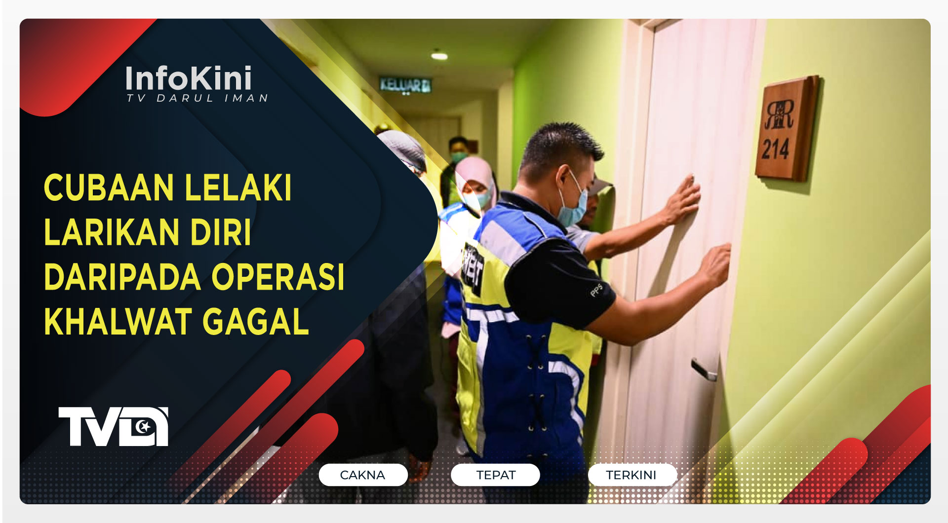 Cubaan Lelaki Larikan Diri Daripada Operasi Khalwat Gagal