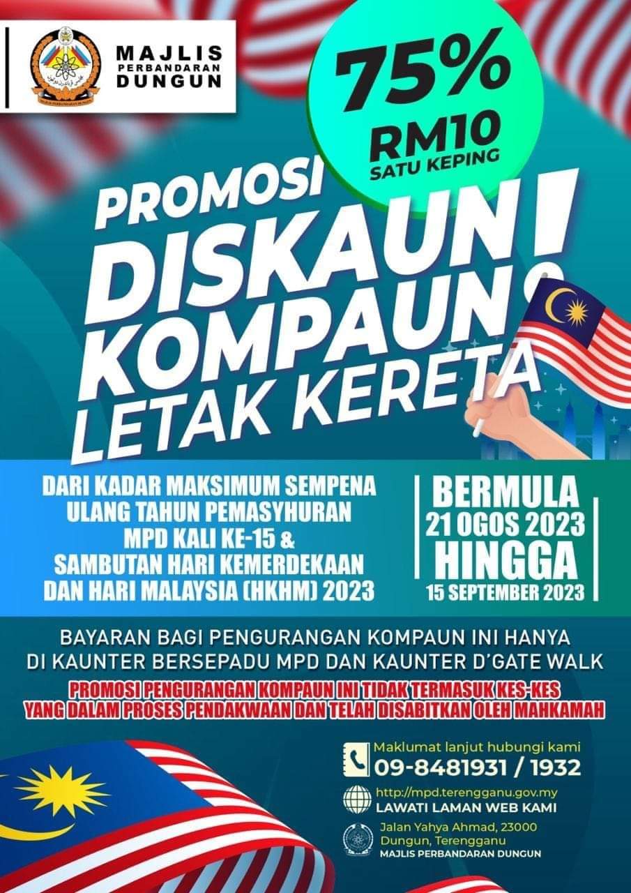 MPD Tawar Diskaun Kompaun Tempat Letak Kereta 75 Peratus