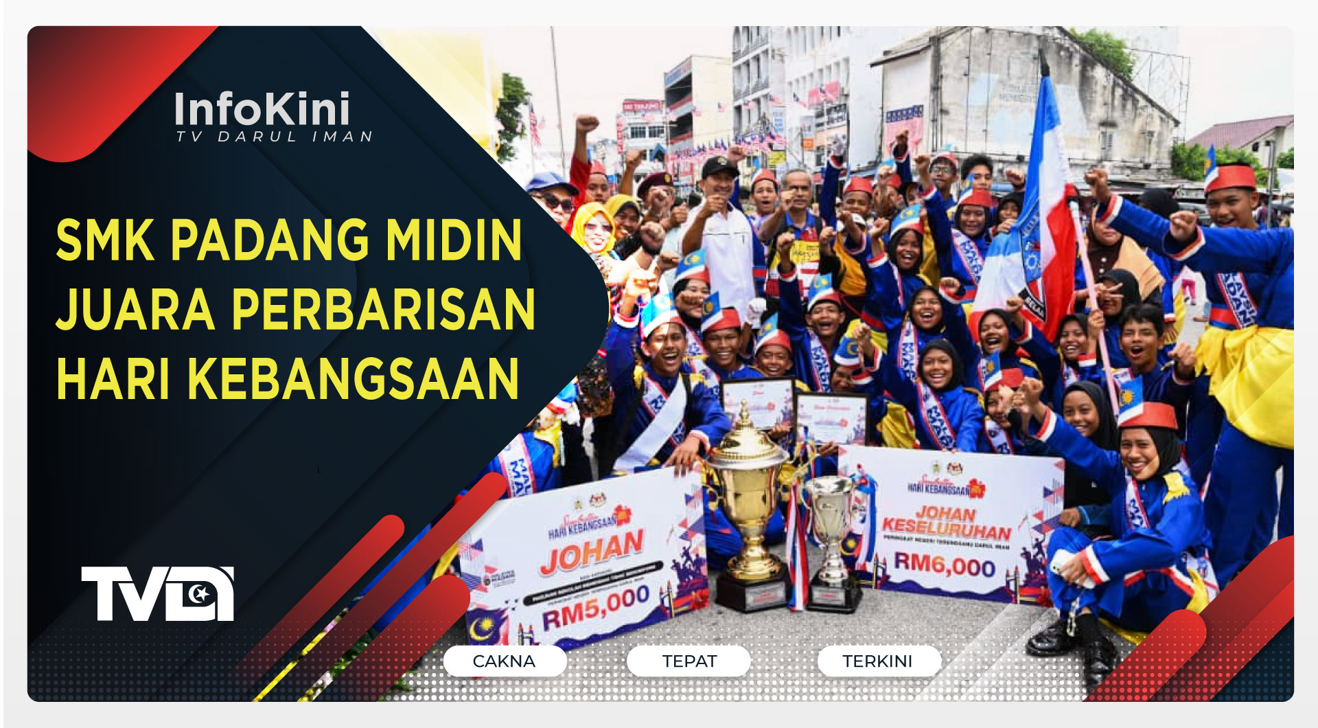 SMK Padang Midin Juara Perbarisan Hari Kebangsaan
