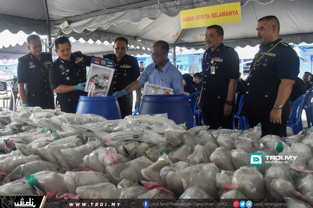 Polis Terengganu Lupus Dadah Bernilai RM6.2 Juta