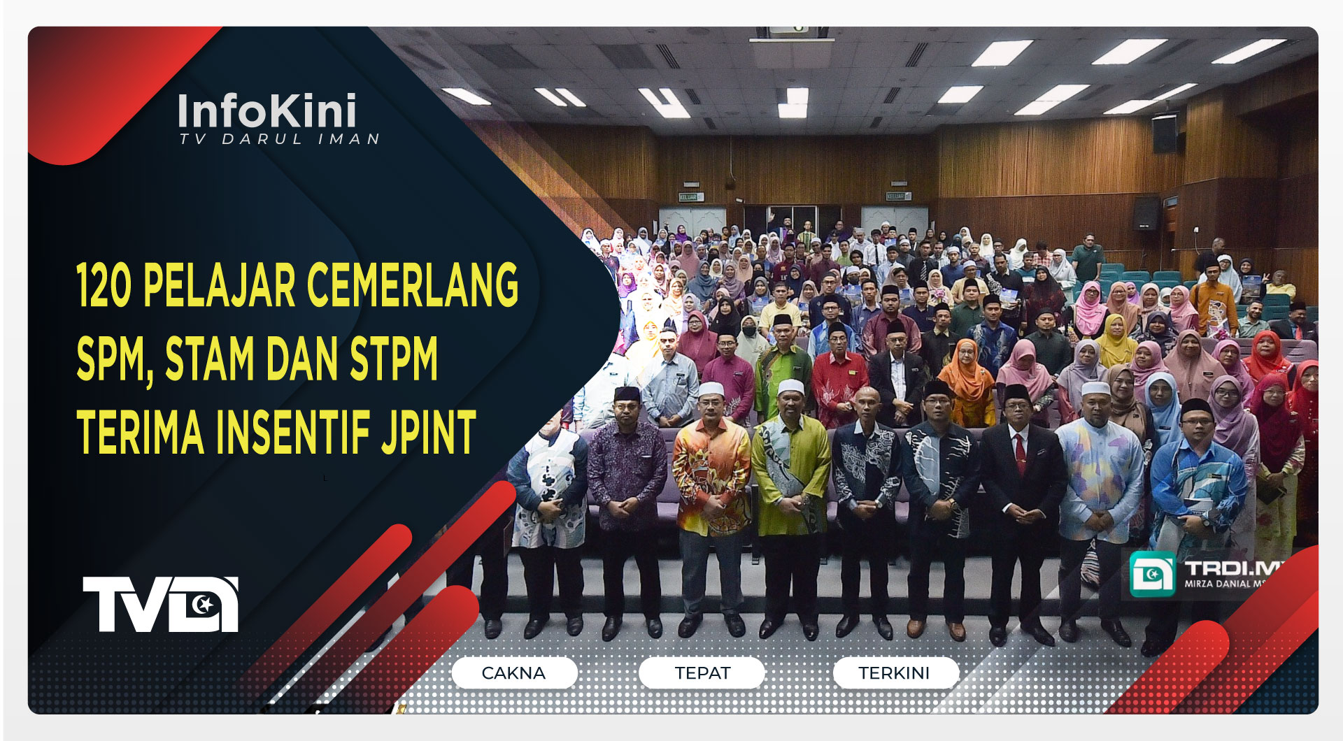 120 Pelajar Cemerlang SPM, STAM Dan STPM Terima Insentif JPINT