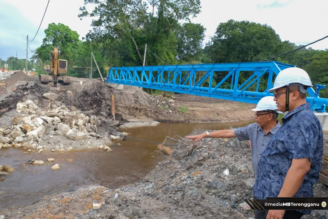 Jambatan, Pembetung Atasi Banjir Teluk Kalong Siap 54 Peratus