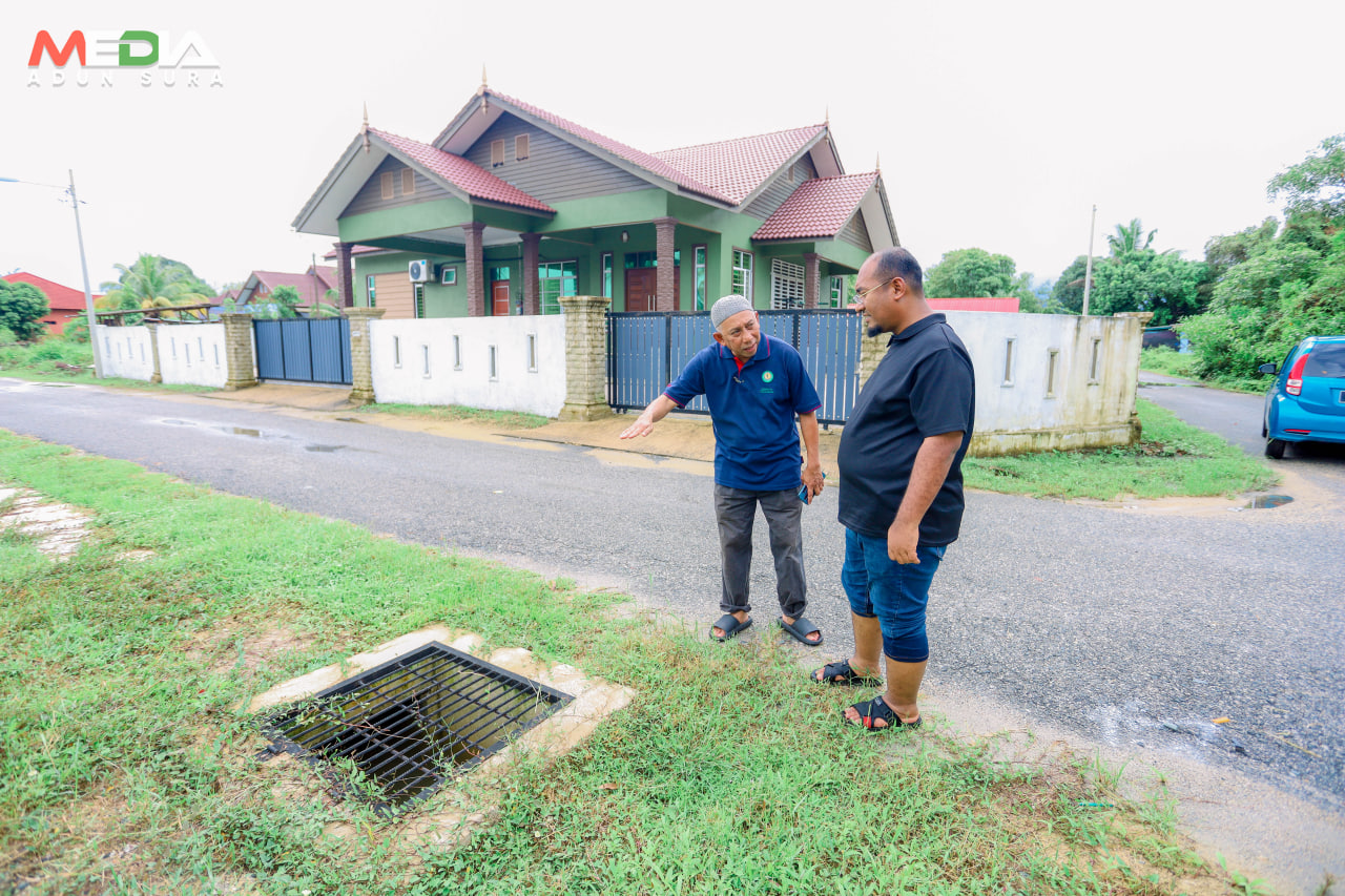 ADUN Sura Teliti Jalan Rosak, Sistem Perparitan Kampung