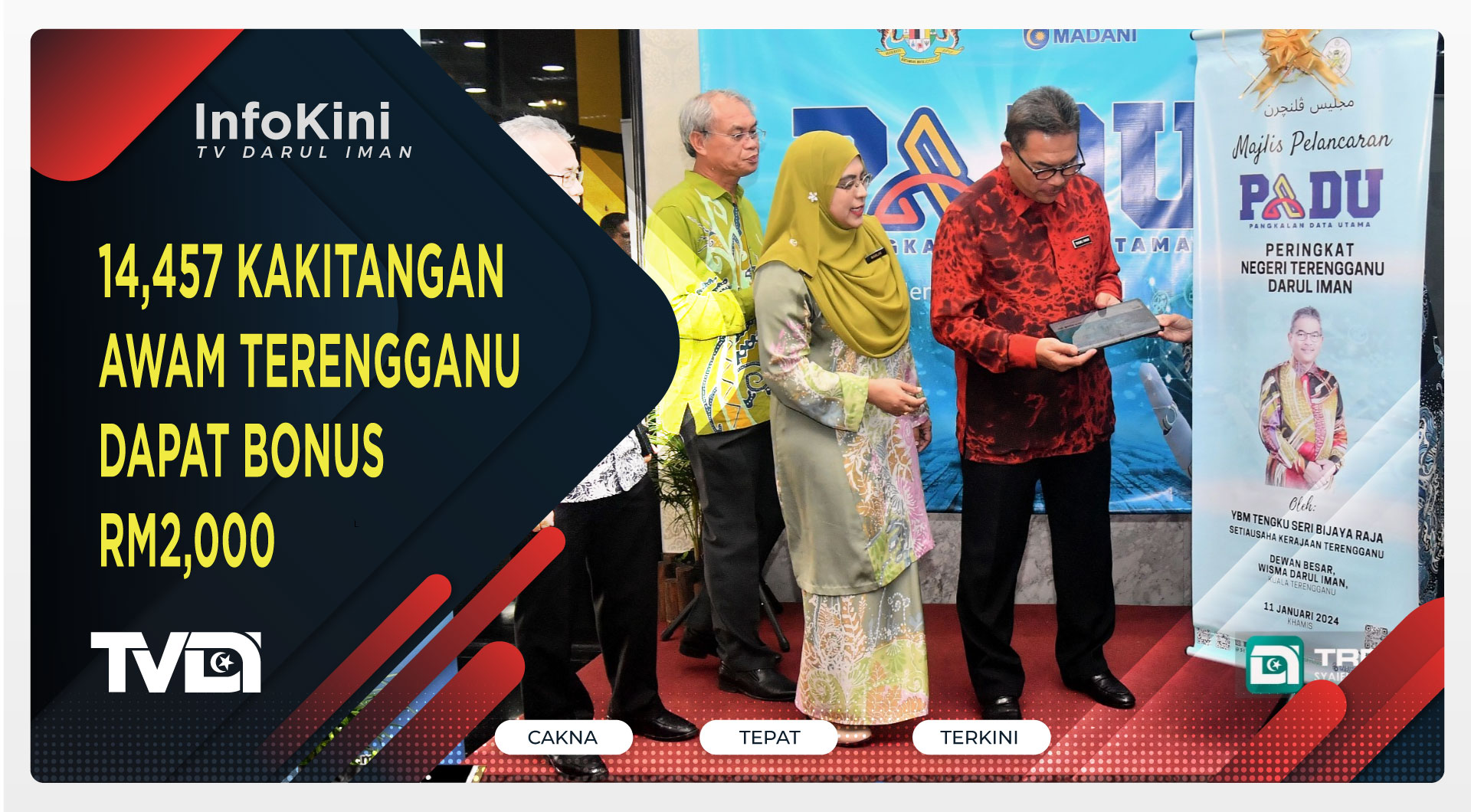 14,457 Kakitangan Awam Terengganu Dapat Bonus RM2,000