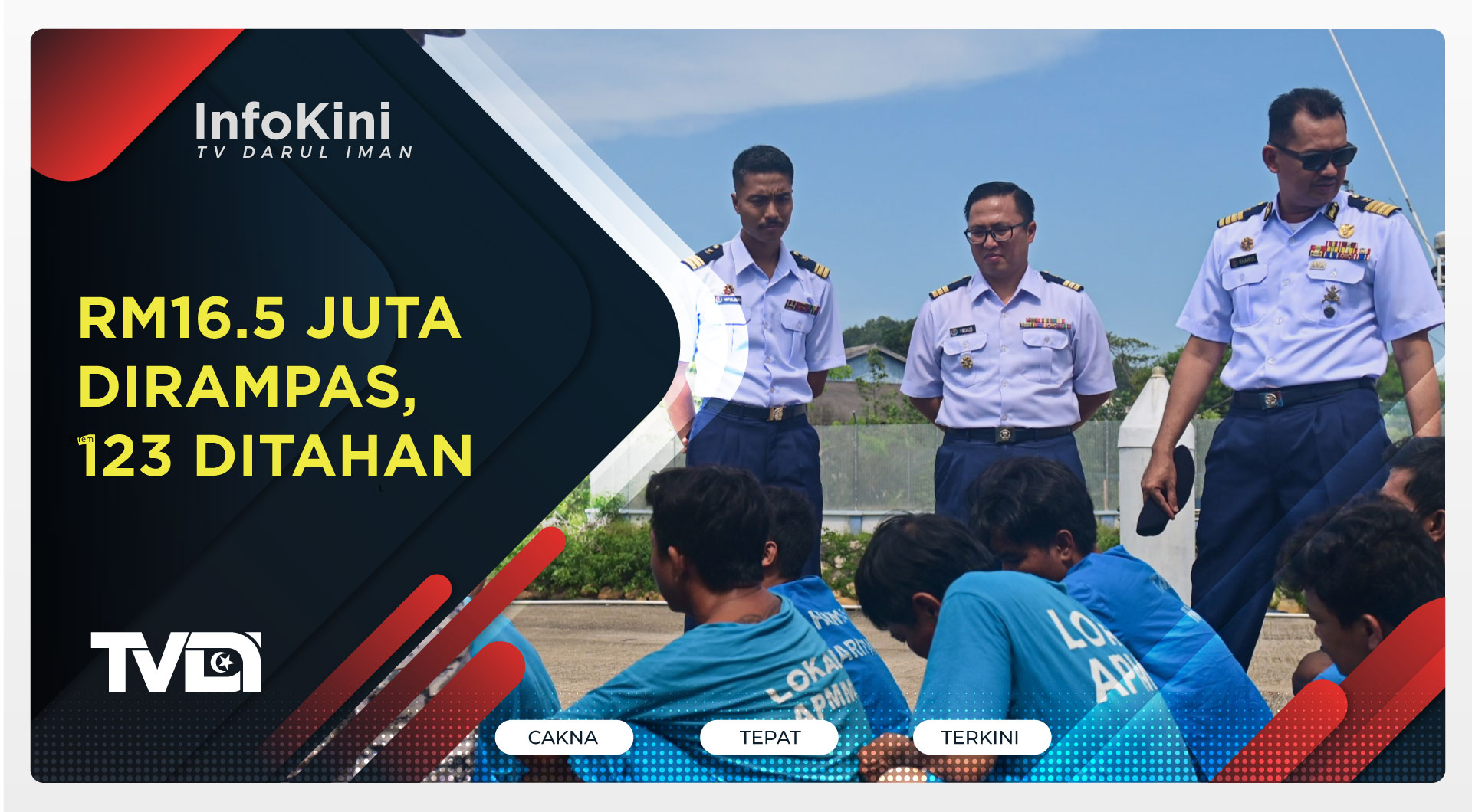 RM16.5 Juta Dirampas, 123 Ditahan