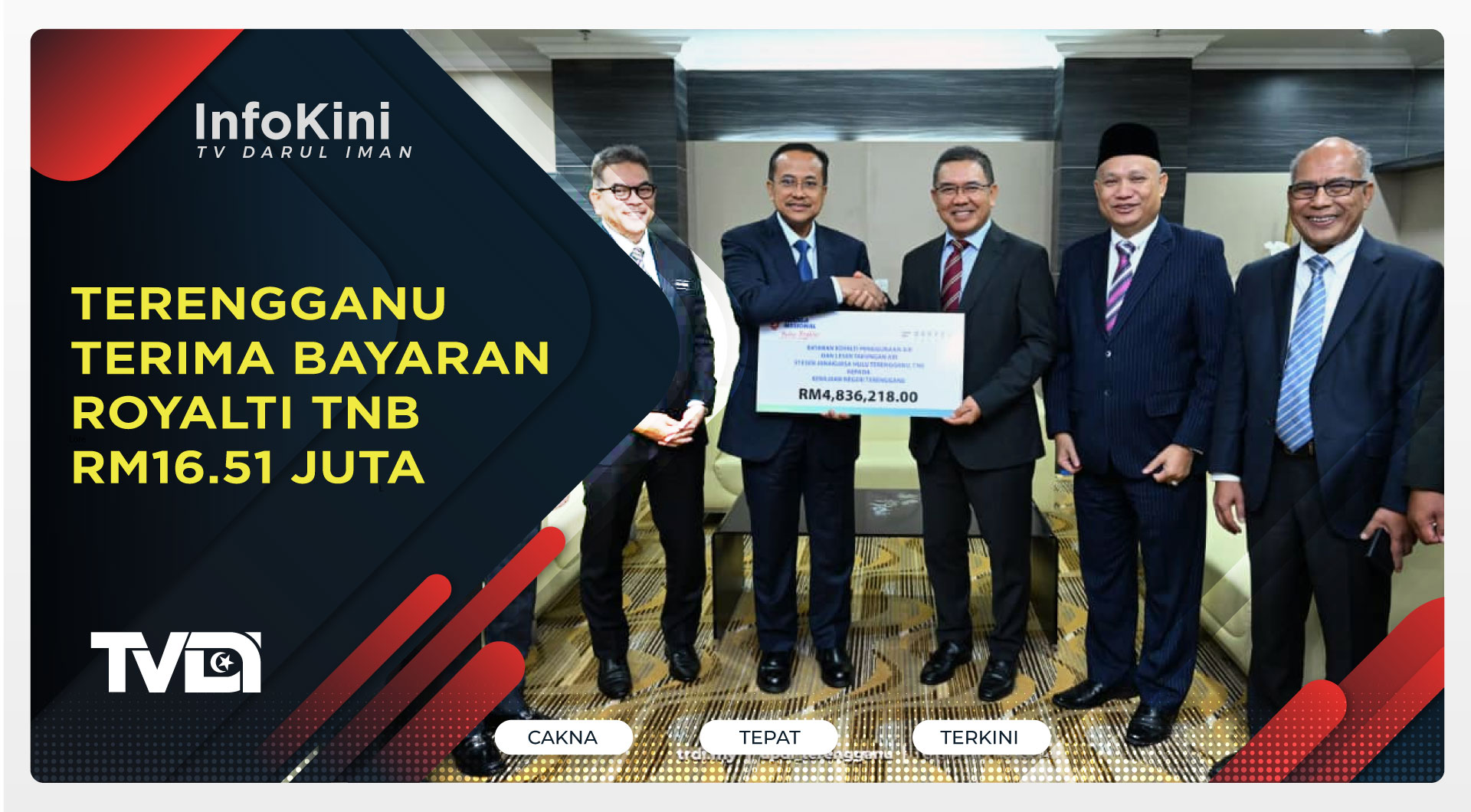 Terengganu Terima Bayaran Royalti TNB RM16.51 Juta