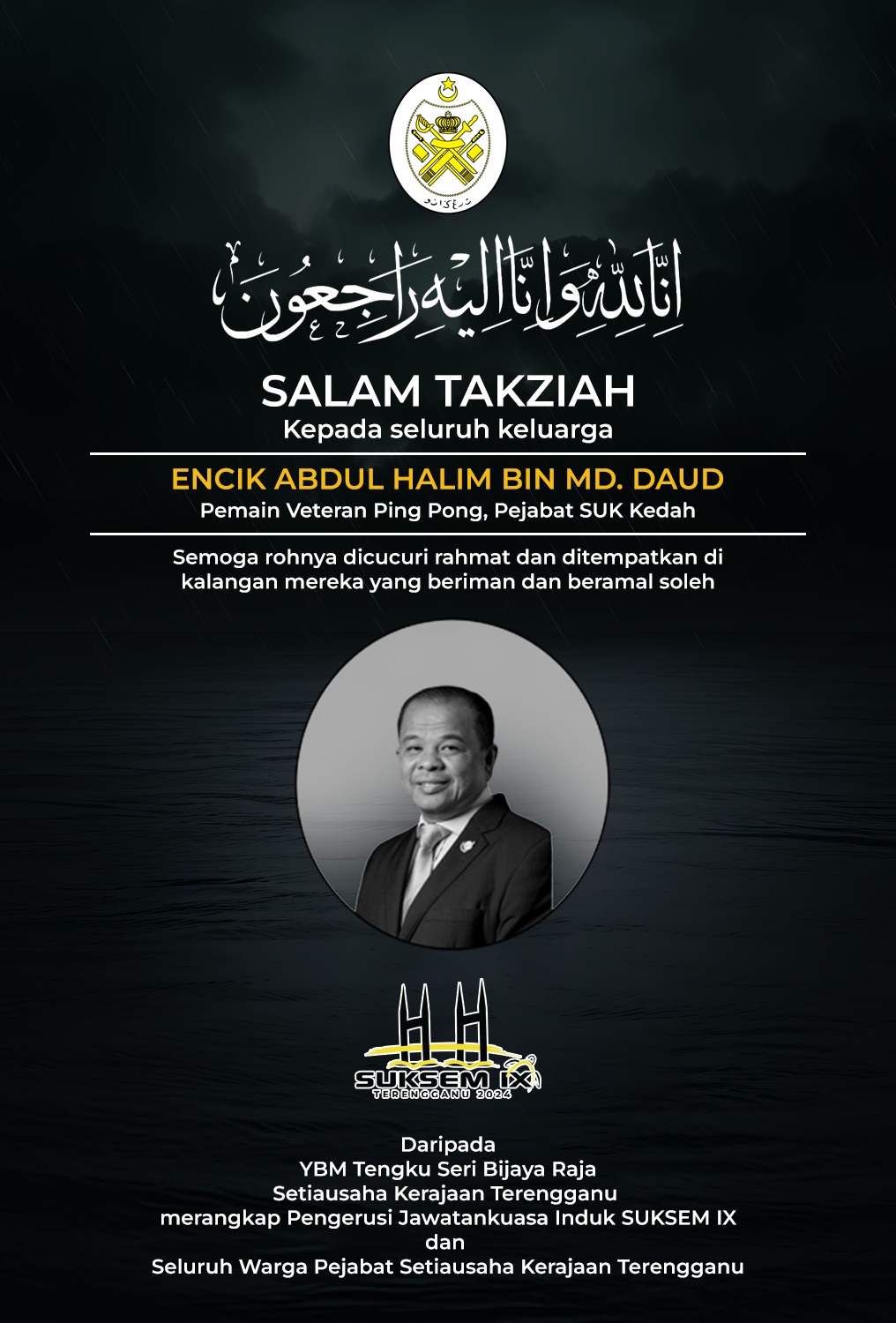 SUKSEM: Atlet Pingpong Kedah Meninggal Dunia