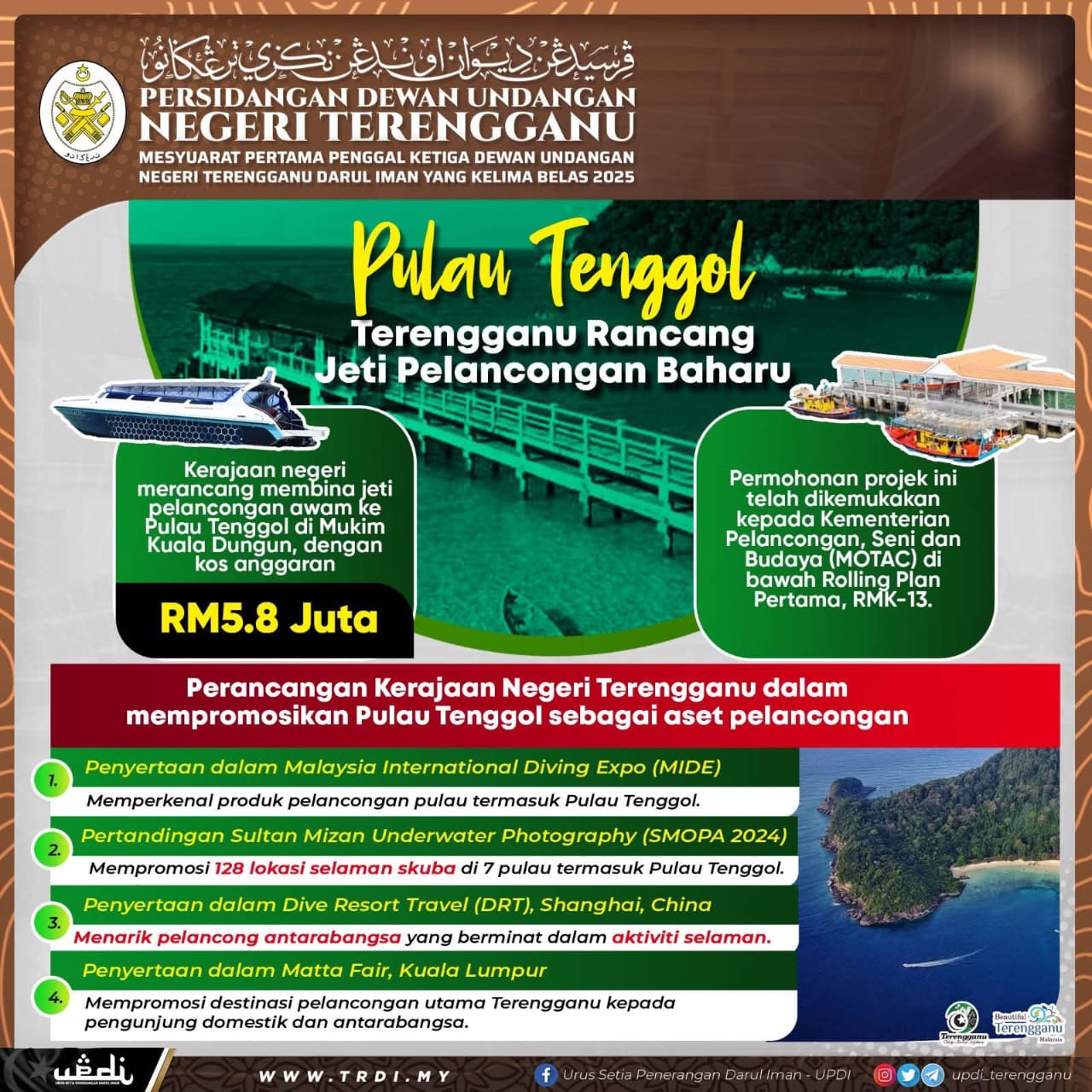 Terengganu Rancang Jeti Pelancongan Baharu