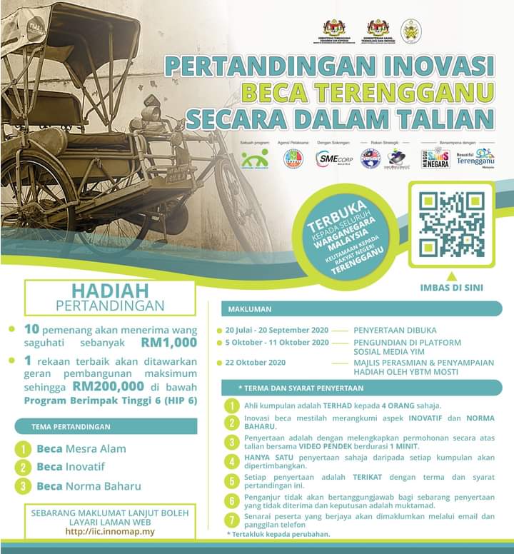 Pertandingan Inovasi Beca Terengganu Cetusan Nostalgia Zaman Persekolahan