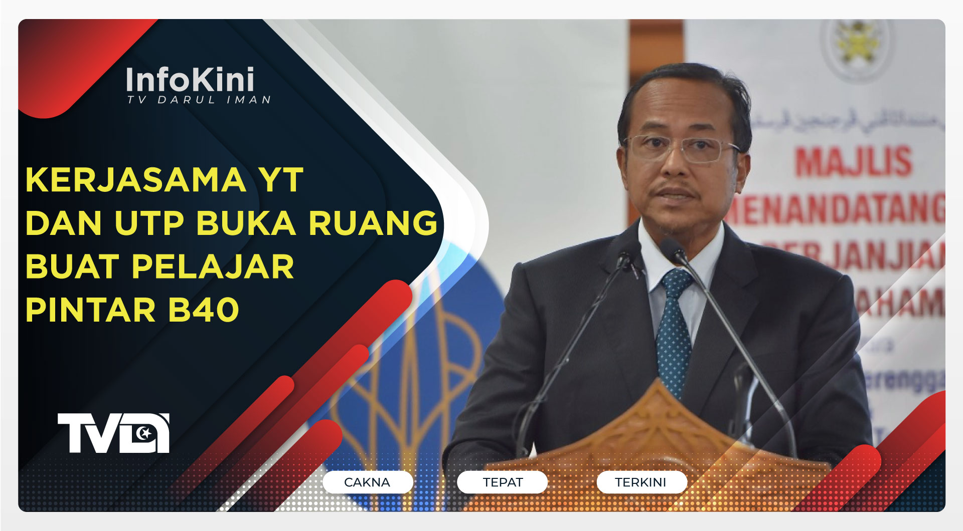 Kerjasama YT Dan UTP Buka Ruang Buat Pelajar Pintar B40