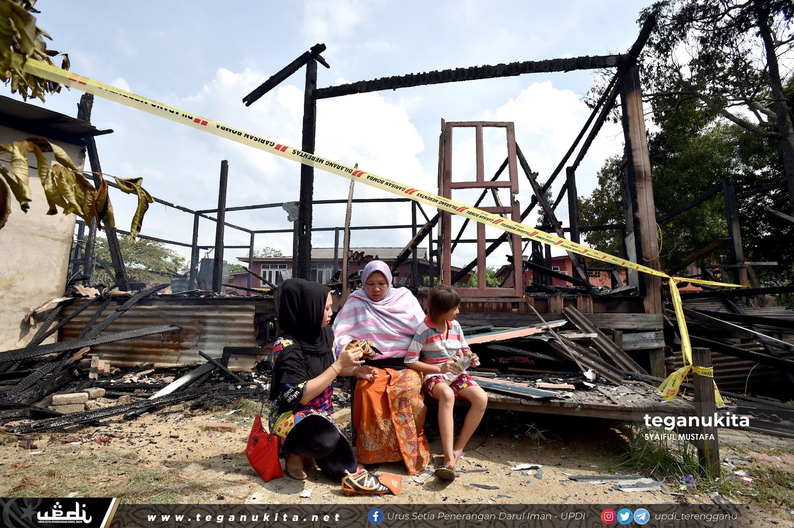 Rumah Hangus, Ibu Tunggal Tinggal Sehelai Sepinggang