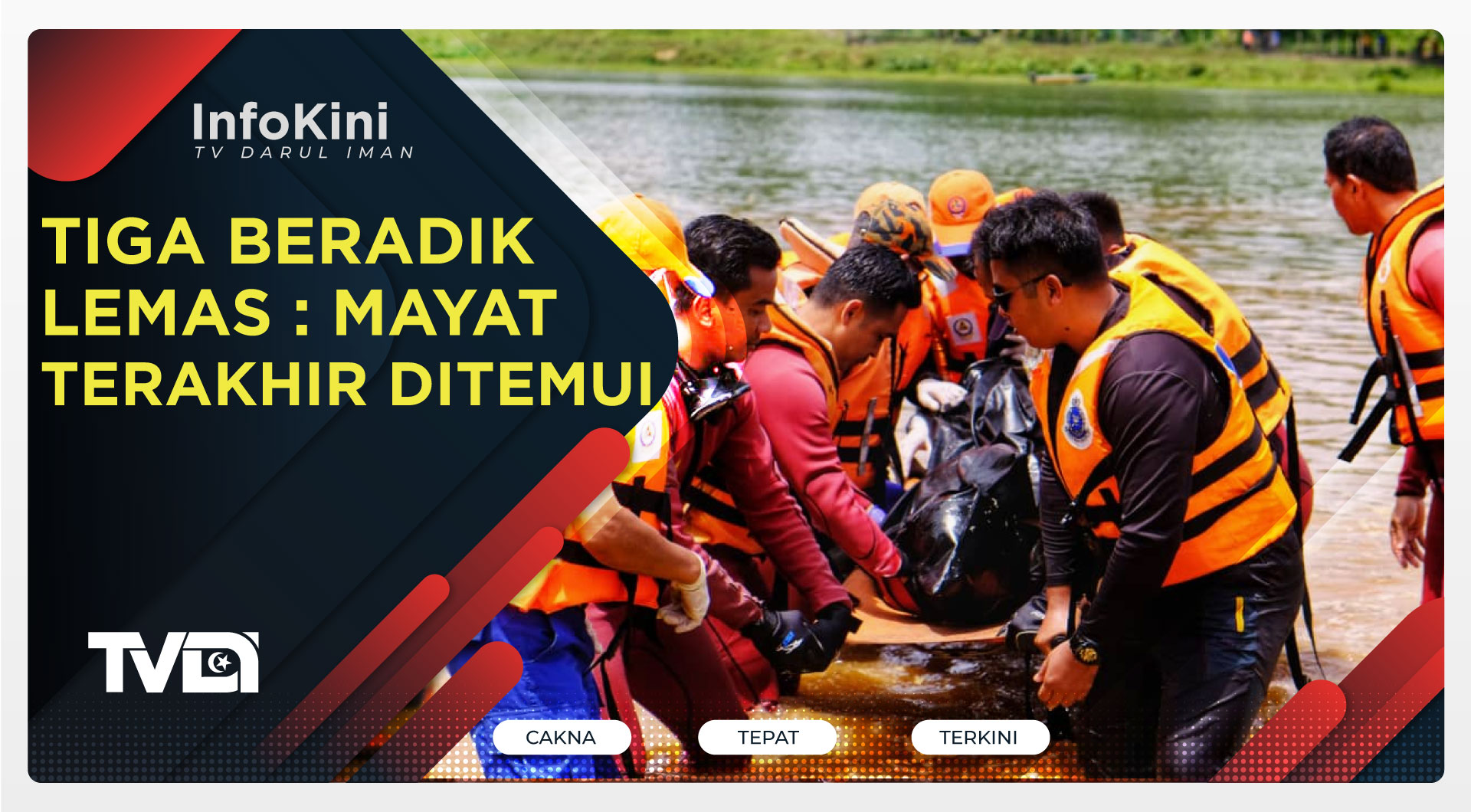 Tiga Beradik Lemas : Mayat Terakhir Ditemui