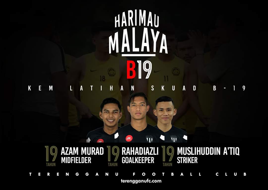 Tiga 'Ubi' Terengganu Perkuat Skuad Malaysia