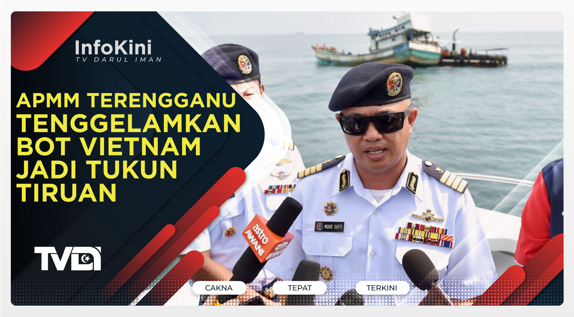 APMM Terengganu Tenggelamkan Bot Vietnam Jadi Tukun Tiruan