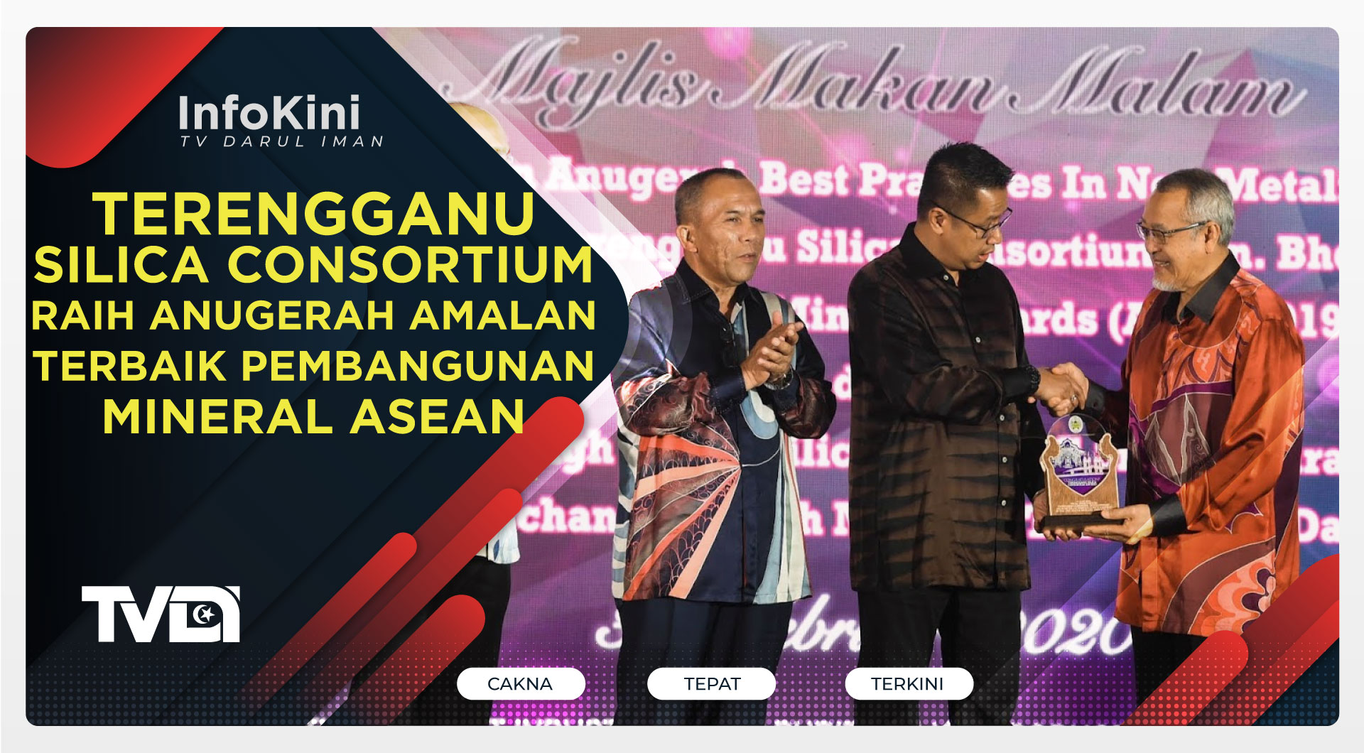 Terengganu Silica Consortium Raih Anugerah Amalan terbaik Pembangunan Mineral Asean