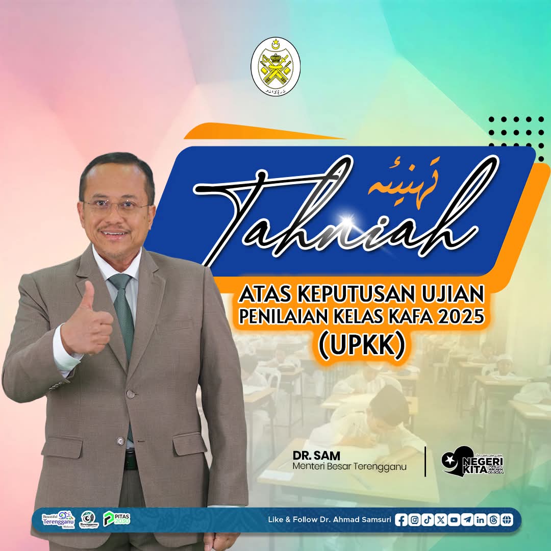 2,547 Anak Terengganu Perolehi 9A UPKK