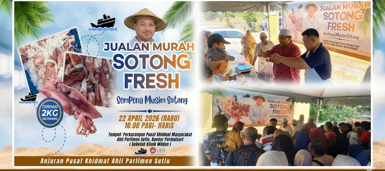 Jualan Murah Sotong Segar, Inisiatif Dekati Rakyat Setiu