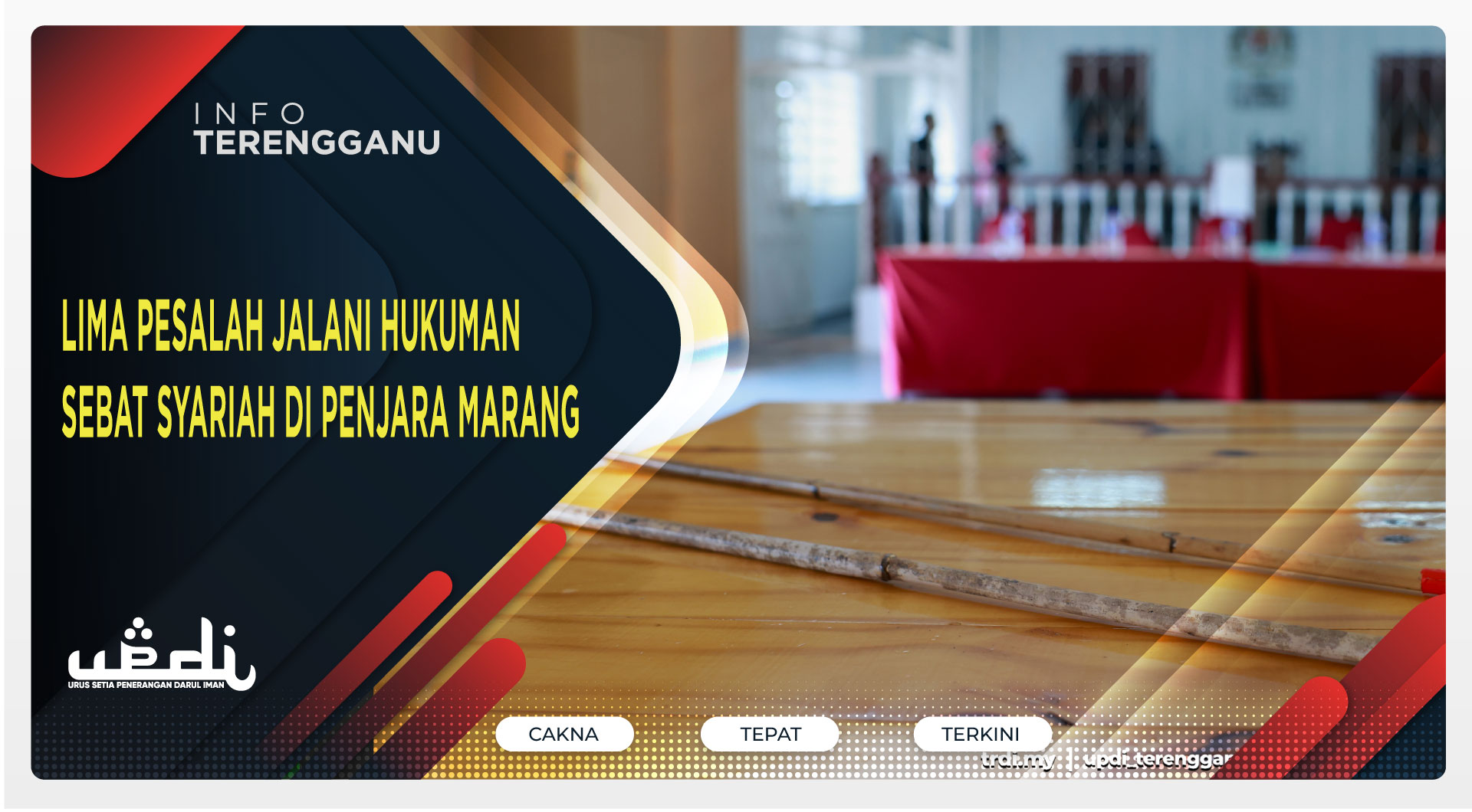 Lima Pesalah Jalani Hukuman Sebat Syariah di Penjara Marang