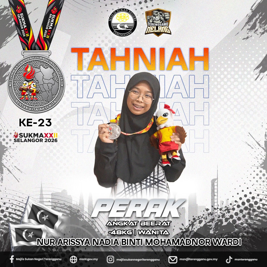 Nur Arrissya Buka Saingan Angkat Berat Terengganu Dengan Perak
