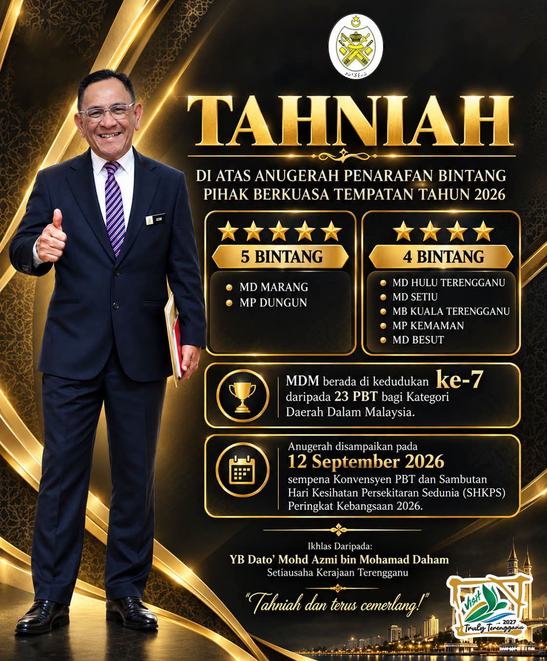Majlis Daerah Marang Catat Kedudukan Tujuh Terbaik