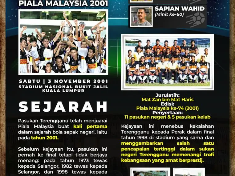 Terengganu Menjulang Piala Malaysia 2001