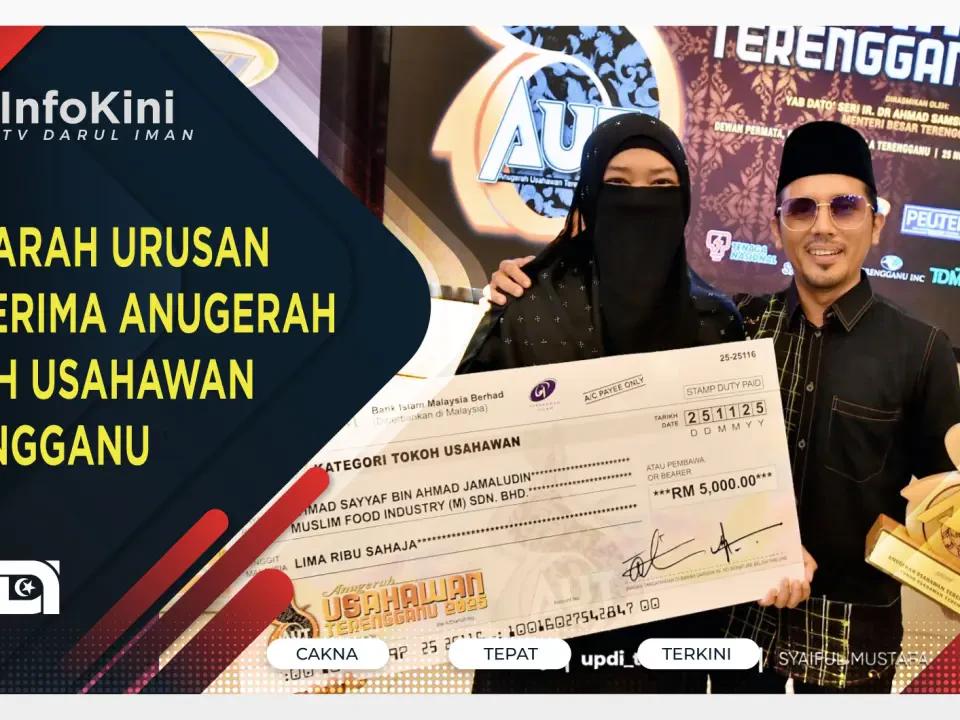 Pengarah Urusan MFI Terima Anugerah Tokoh Usahawan Terengganu