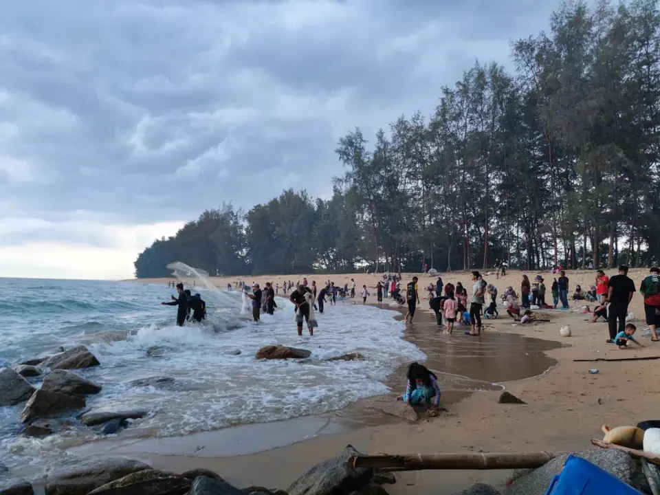 Kijal Jadi Lokasi Tumpuan Pelancong Candat Sotong Jarum 