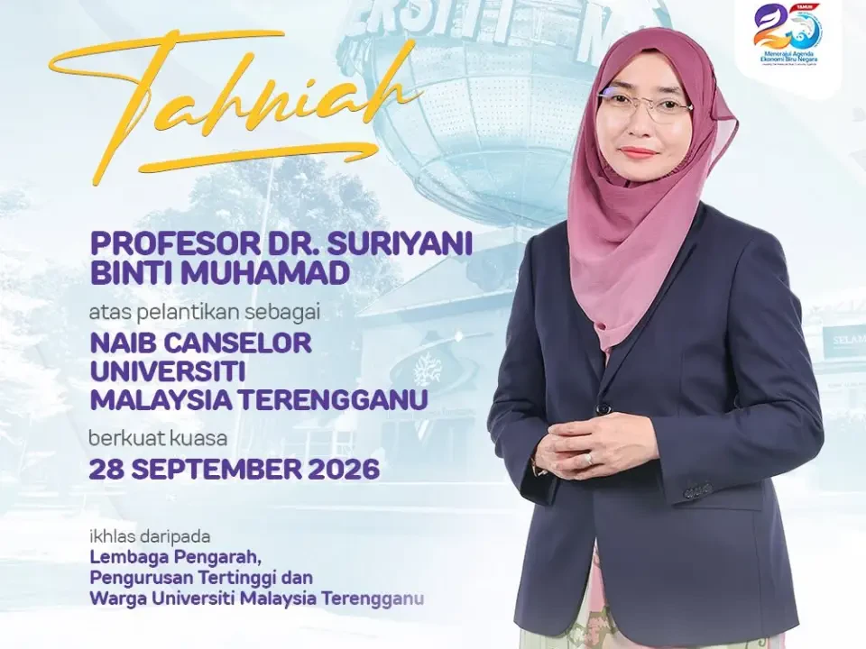 Prof Dr. Suriyani Dilantik Naib Canselor UMT
